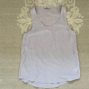 Lilac silk sleeveless top